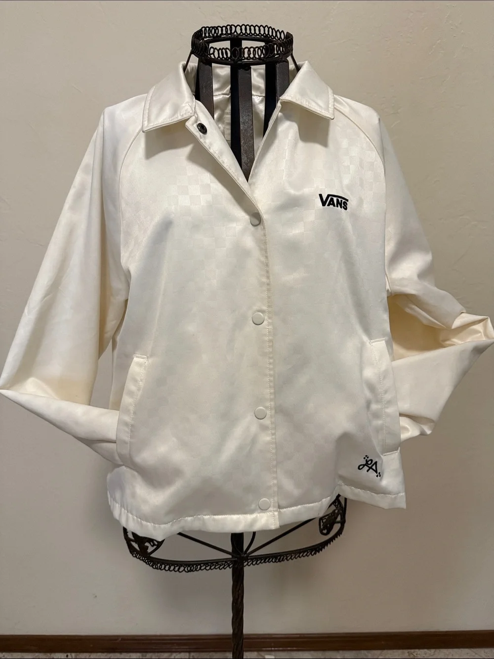 Vans Cream Button-Front Coach Jacket